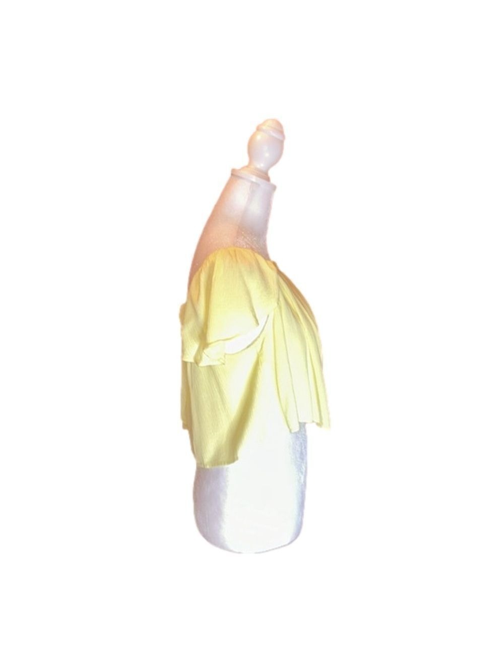 TOPSHOP Adorable Banana Yellow Crop Top Size 8 - Picture 4 of 8
